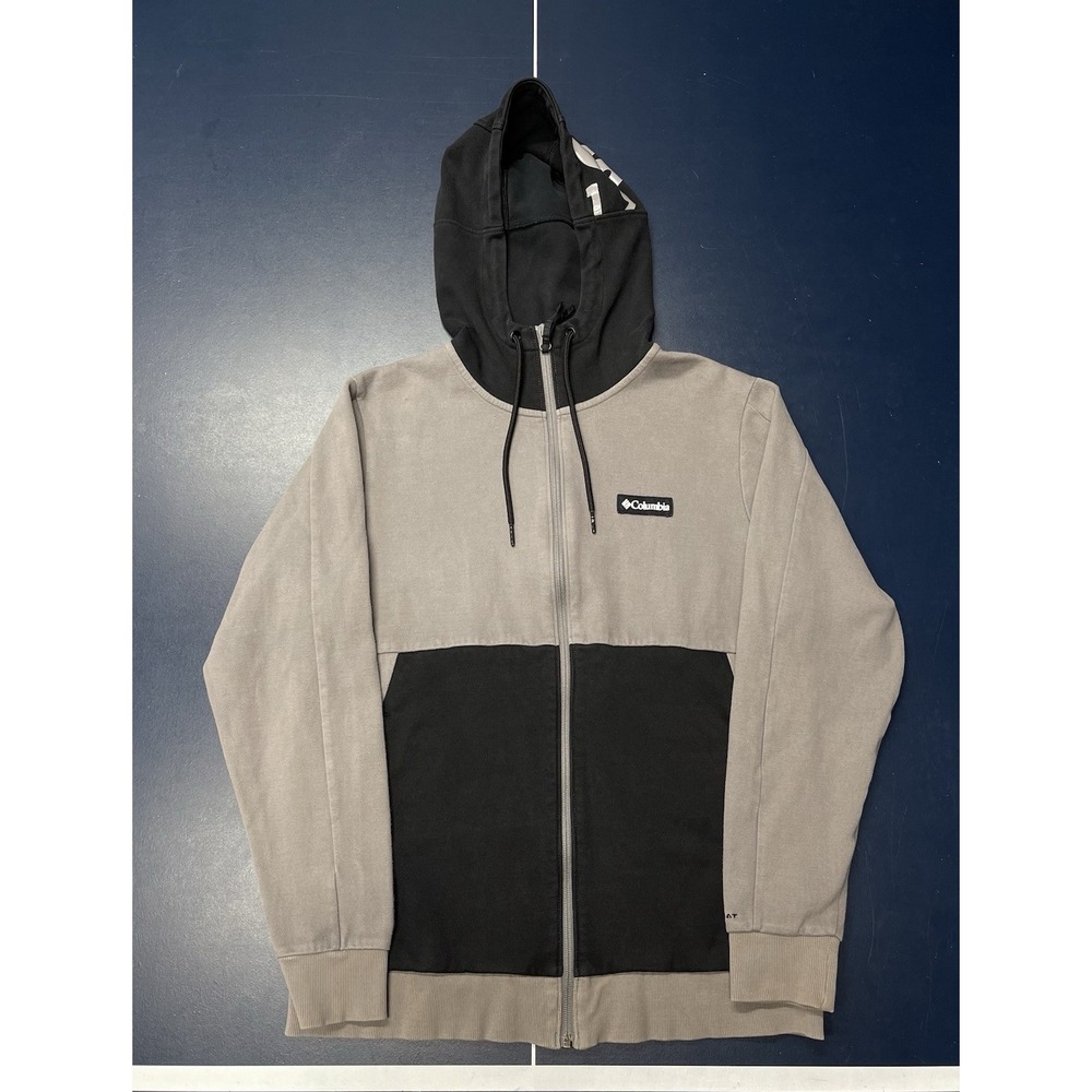 Columbia CSC 1938 Omni Heat Hoodie Mens Small Gray Full Zip Hiking Outdoors